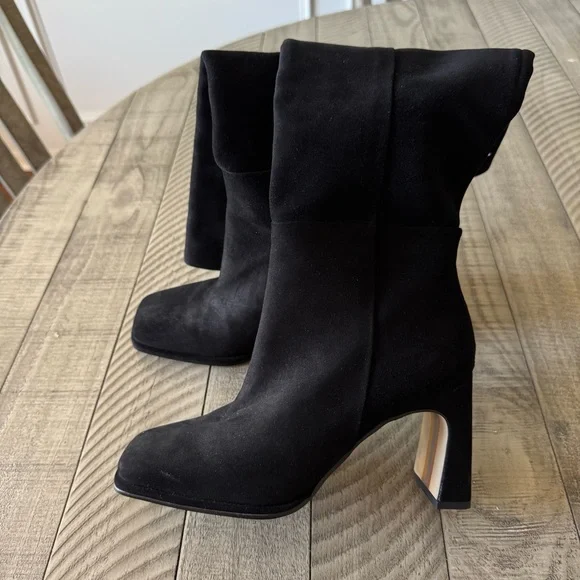 NWT SAM EDELMAN ISSABEL BOOT BLACK SUEDE SZ 7,5 - Picture 8 of 13